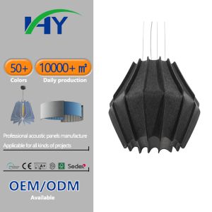 Modern DIY Acoustic Ceiling Lights Eco Friendly PET Sound Absorbing Light