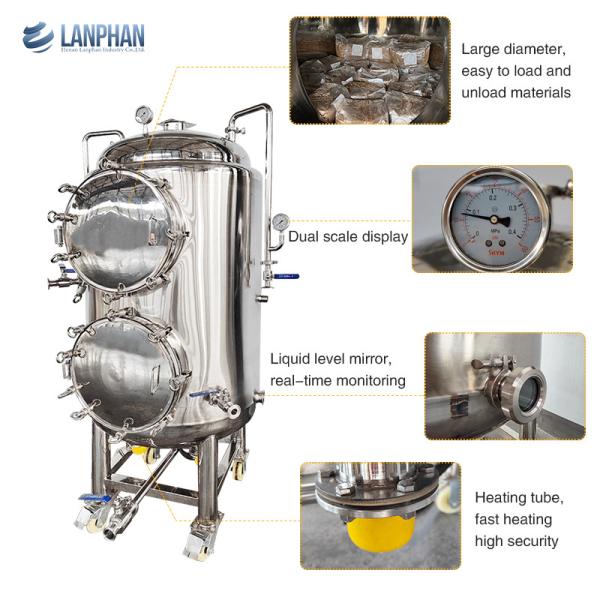 220V Single Phase Vertical Autoclave Steam Sterilizer with 330L Capacity and 15PSI Working Pressure