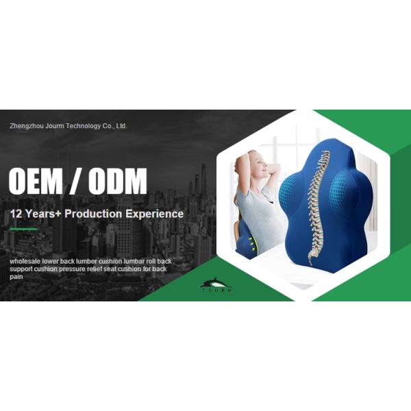 Lumbar Roll Back Support Cushion for Back Pain Removable and Washable Rectangle Design