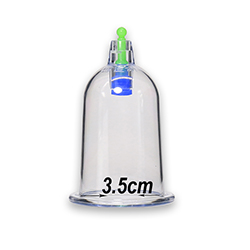 Plastic Vacuum Curve Shape Hijama Cup Class I ABS Material from CHIMEI 118-L150 4.5cm