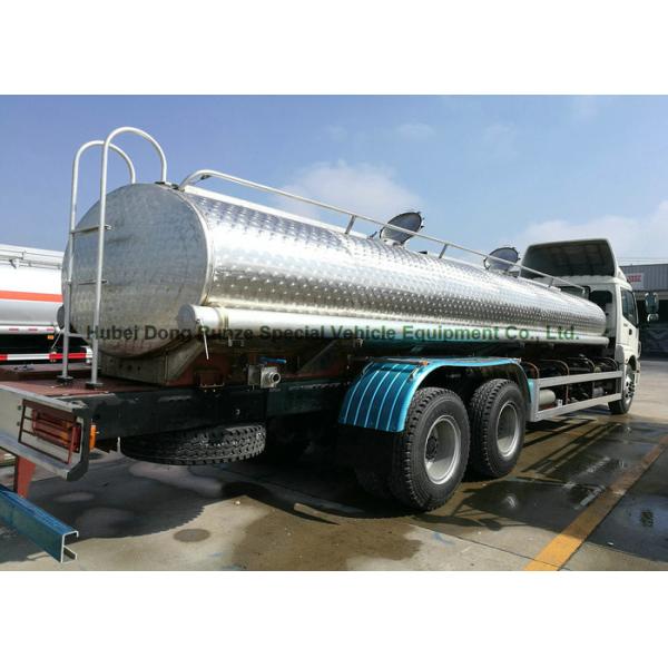 FOTON Polished Stainless Steel Tanker Trucks 18000liters for Drinking Water , Liquid Food ,oil