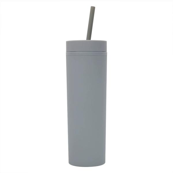 The Manufacturer's New Cross-border Modern And Simple Frosted Double-layer Plastic Cup Is A Universal And Portable 16OZ Straight Cup