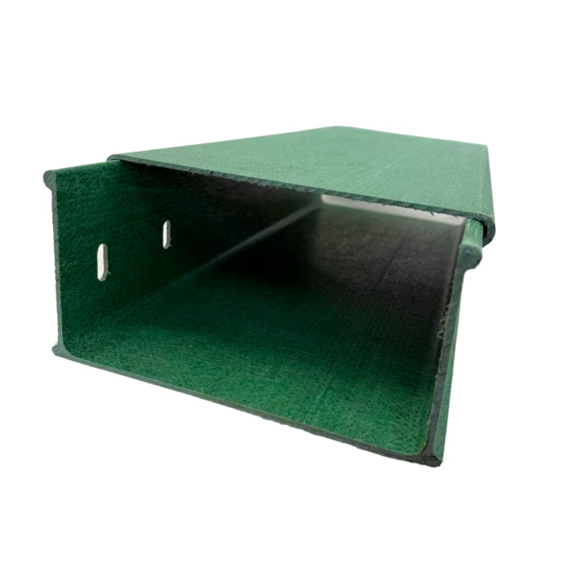 FRP Fiberglass Trough Cable Tray Solid Bottom GRP Cable Trunking Chemical Resistant