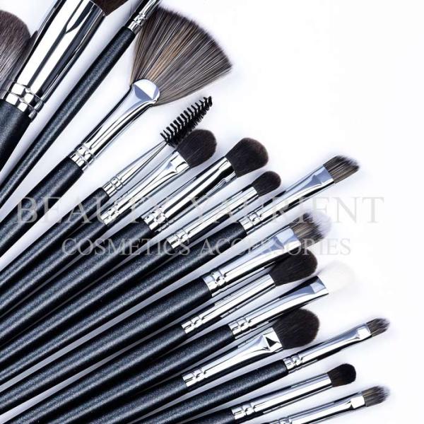 FSC Customized Ferrule Professional Cosmetic Brush Set Black Makeup Brushes Set