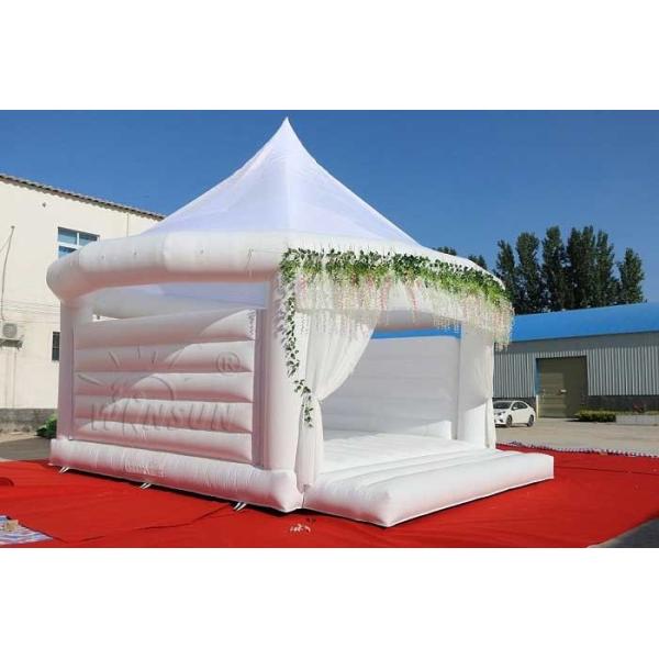 Wedding Themed Blow Up Bounce House Customized Size White Color EN14960