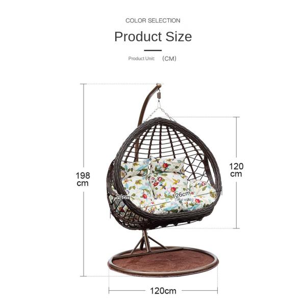 Sale Modern Design Style Large Swing Chair Hanging Egg Chair for Patio Furniture