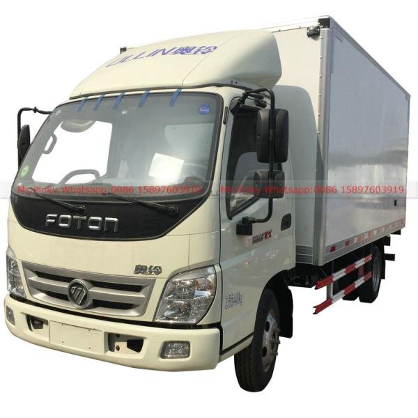 Mini Foton Refrigerated Box Truck Reefer Van Truck With 103HP Petrol Gasoline Engine