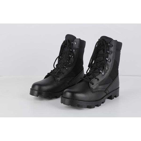 Высокие ботинки Легкий пустынный водонепроницаемый спорт Резиновые боевые ботинки Черная кожа Тактические сапоги для мужчин