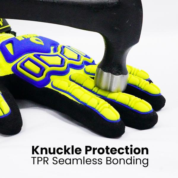 Thermoplastic Rubber Impact 4X42CP Gloves 13 Needle Nitrile Sanding Anti-Collision Gloves: Ultimate Safety Protection, Comfortable, Breathable and Flexible