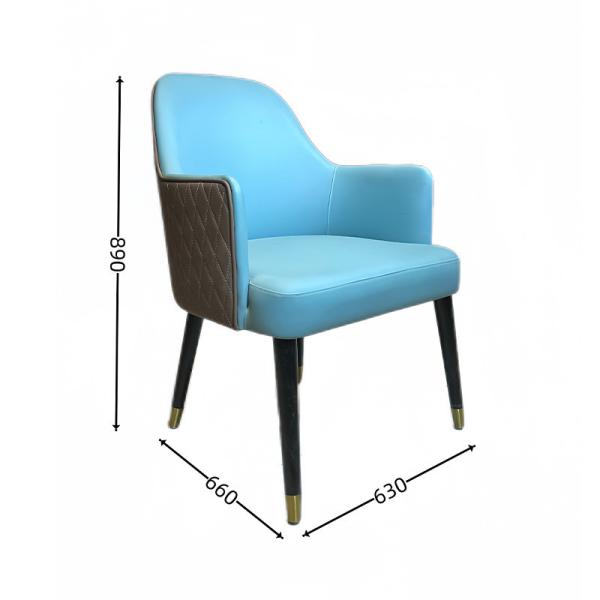 Modern Teal Leather Hotel Dining Chair Furnishings For Banquet Party