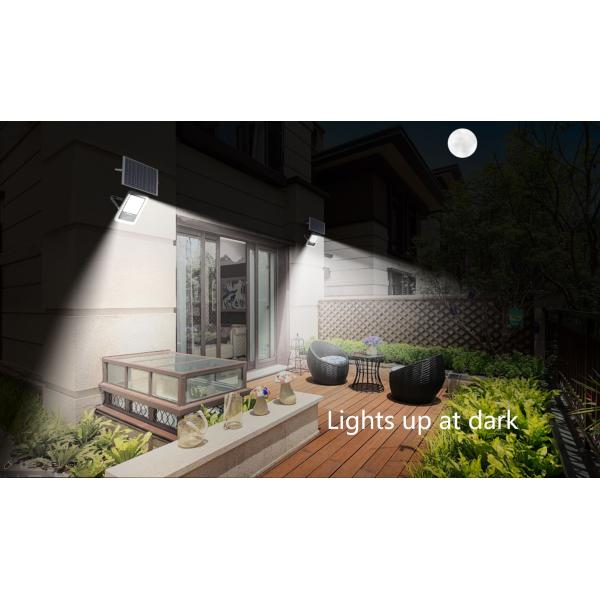 Ultra Thin 35mm Solar Panel Flood Lights 1800lm PIR Sensor IP65 Beam Angle 90 Degree