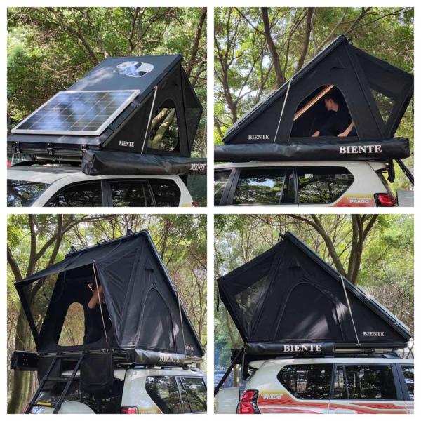 Outdoor Hard Shell Car Roof Tent 4 Person 4x4 For Toyota 210*132*18cm Closed Size