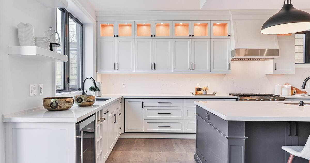 Plywood Carcase Modern Kitchen Furniture Cabinets Design with Exquisite Workmanship