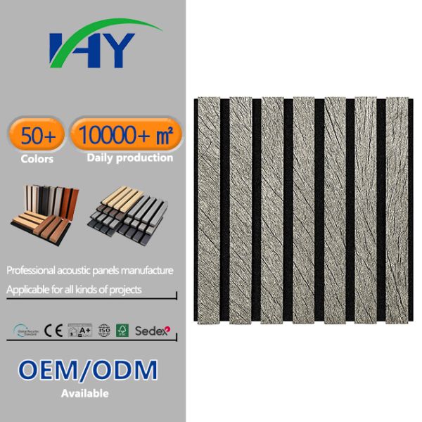 Arrow Figurd MDF Wood Slat Acoustic Panel For Office Building Decoration