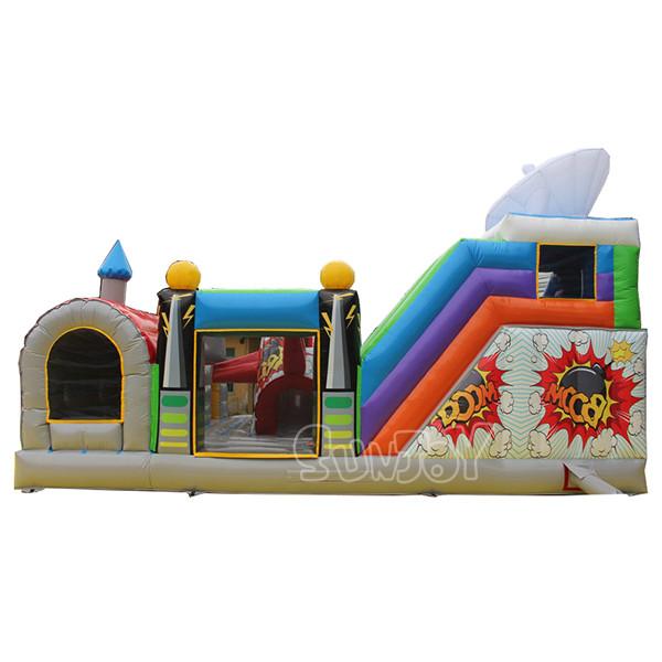 Outdoor 8*6*4.9m Inflatable Play Park Bounce Trampoline Missile