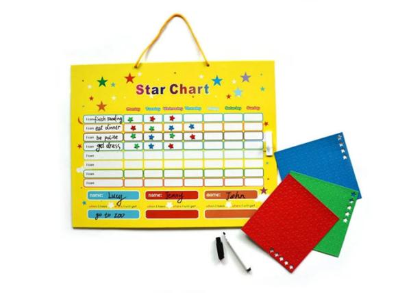 Customizable Magnetic Reward Chart for Kids Dry Erase Board with Pens and 200 Stars Personalized Size and Design