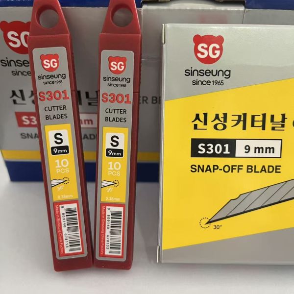 9 Segments 9mm Cutter Snap Off Knife Blade 0.38mm Thickness