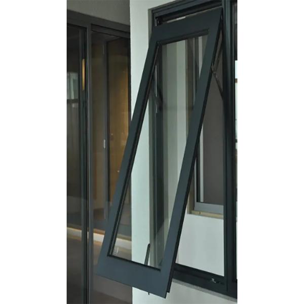 Black Aluminum Windproof Windows House Awning Windows With 8-Way Seal