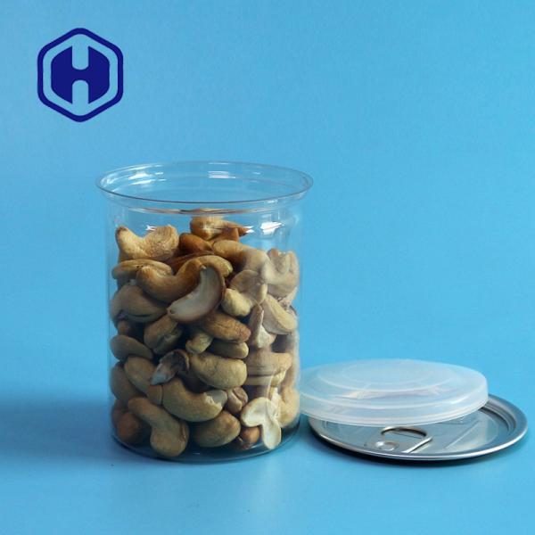 Transparent PET Cans With Aluminum Easy Open End Or Plastic PE Lid