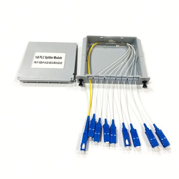 New Fiber Optic PLC Splitter Plug-in type 1x16 LGX box card insert with SC/UPC Connector module in Telecommunication systems