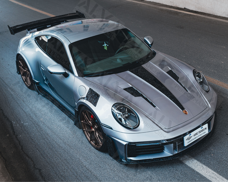 Replacement Front Trunk Lid Dry Carbon Fiber Wide Body Kits ALVA X MiW Design Porsche 911 992 Carrera Components