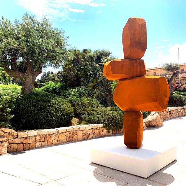 Gnee Garden Vintage Outdoor Rusty Metal Garden Abstract Sculptures Customizable