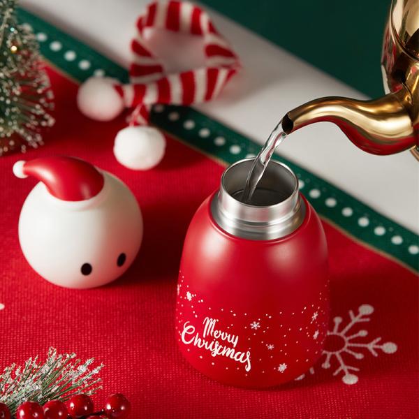 Custom Crafted Thermal Flasks With Direct Sip For Christmas Gift Decoration
