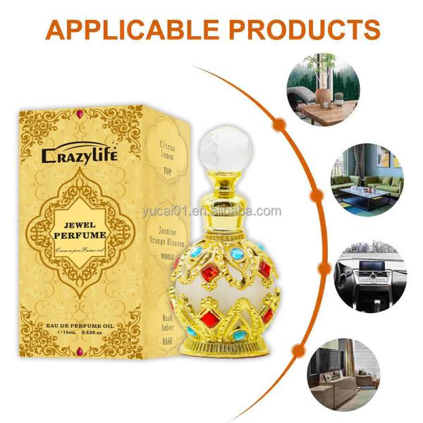 15ml Crown Glamour Arab Middle East Dubai Women's Essential Oil Perfume Dropper Bottle