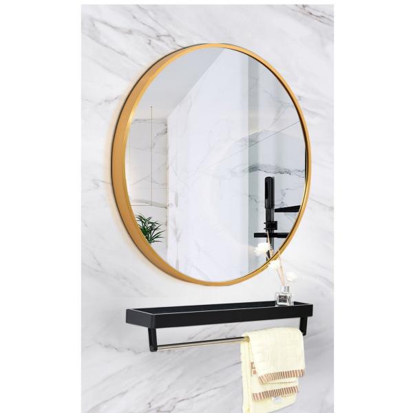 Вися зеркало стены комнаты прожития СИД золота подсвеченное подгоняет украшение