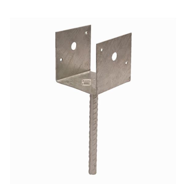U Type Pergola Brackets Foot Shaped Galvanised 4mm Thick 4 Inch X 4 Inch X 2.3 Inch