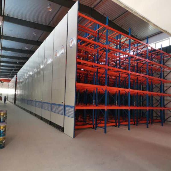 Powder Coated Electric Mobile Pallet Racking System With Loading Capacity