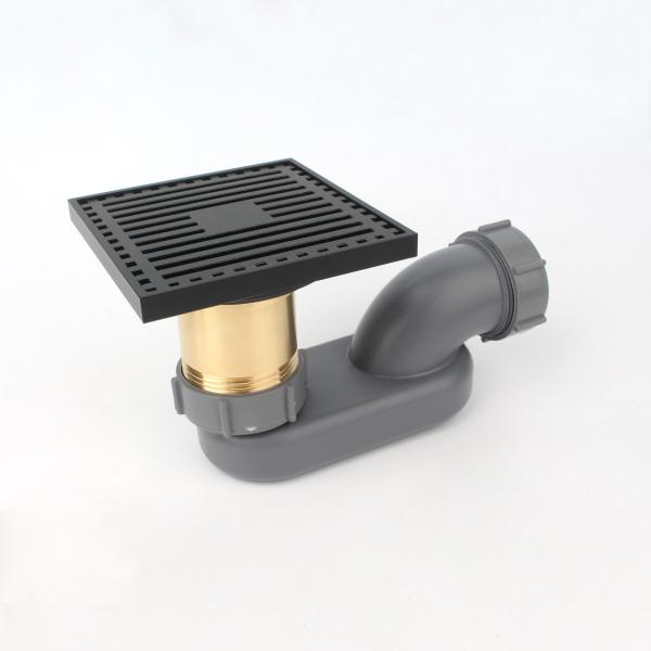 CHROME PLATE Anti-Odor Ceramic Floor Drain Strainer and Flexible Drain Pipe for Hotels