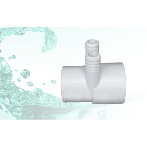 Impact Proof Two Ports Ribbed Plastic Water Manifold / Hot Tub And Spa Parts