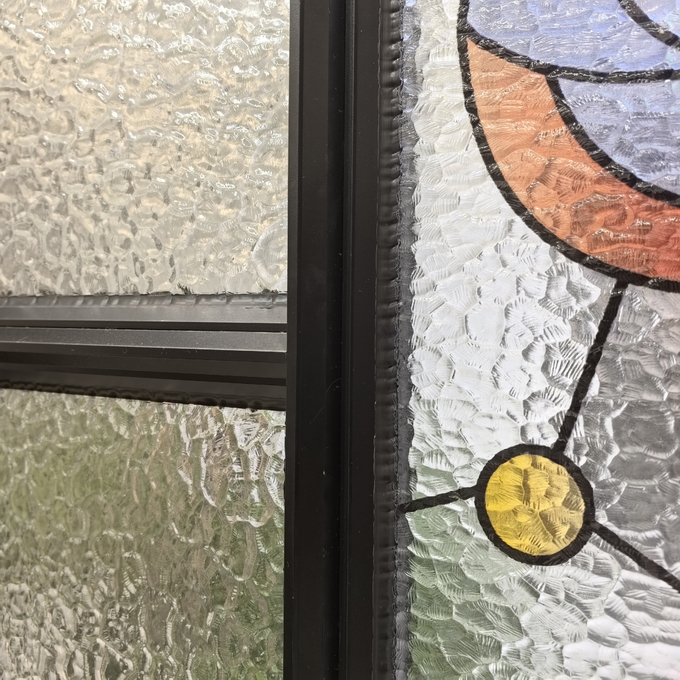 Energy Saving Fixed Aluminum Frame Window Stained Glass Visual Appeal Thermal Break