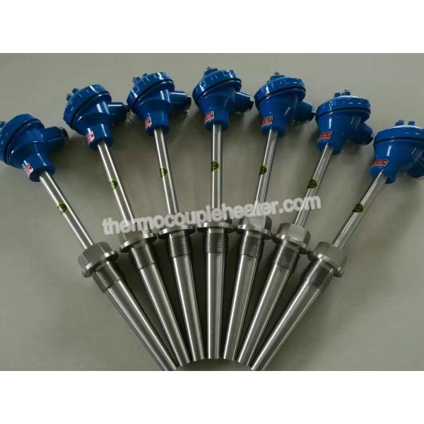 Type K / J / N Threaded Fitting Thermocouple Thermowell Assembly For Industry
