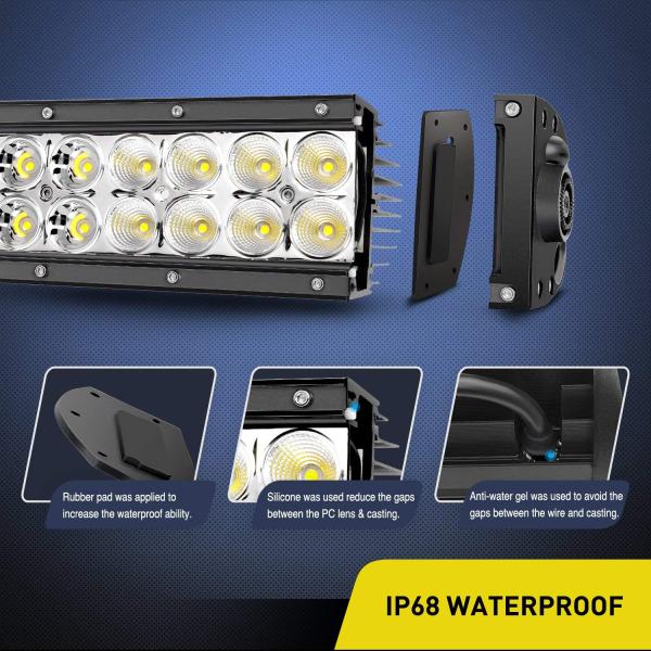 12V 22 Inch Truck LED Bar , Dual Row LED Light Bar Input Voltage 9-30V DC