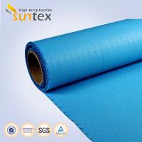 Tissu enduit de silicone bleu de fibre de verre pour la protection de soudure, l'isolation thermique, le joint de dilatation, etc.