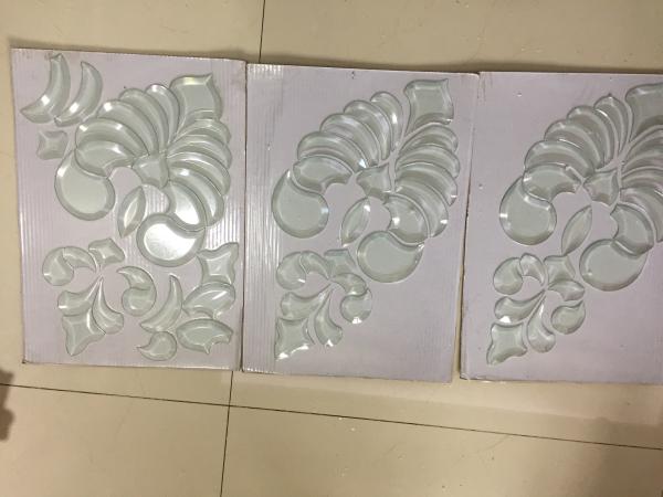 6MM  beveled clusters glass with 1/2 beveled width and edge thickness 2MM