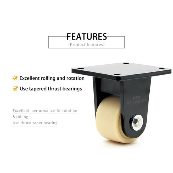 PU 4 Inch Heavy Duty Swivel Casters 1000kg Medical Bed Casters With Lock Brake