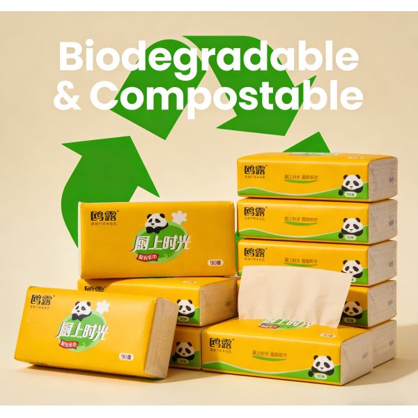 High Quality 100% Virgin Bamboo Pulp Eco-Friendly Kitchen Paper Towels 2 Ply Soft Nature Absorbent Single Fold for Kitchen Use