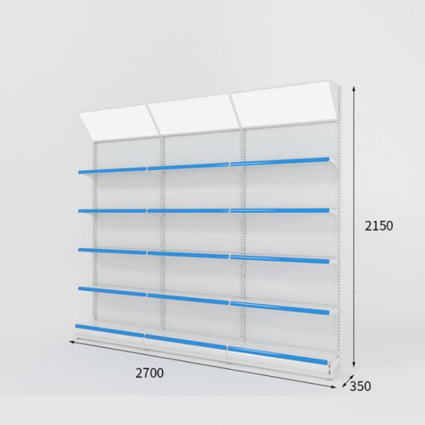 Gondola Pharmacy Medicine Rack , Wooden Rack For Medical Shop ODM