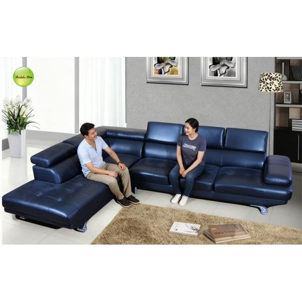 Elegant Model 715 Blue Sectional: Premium, Functional – Redefine Living Room Luxury