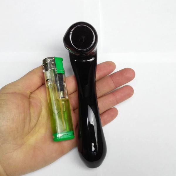 Sherlock Shape Glass Hand Pipe For Tobacco 5.5 Inch Length Simple Style