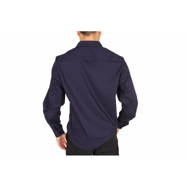 Solid Color Business Men'S Casual Stretch Shirts 59% Cotton 35% Nylon