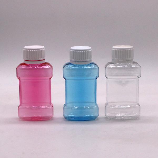Настраиваемая цветовая печать 75мл ПЭТ пластиковая бутылка для полоскания рта