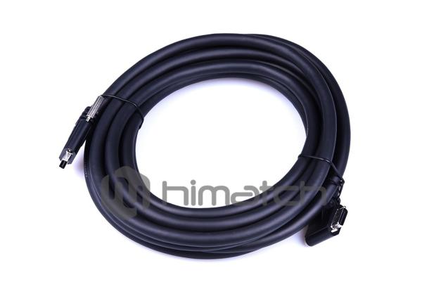 Left Angle SDR 26PIN to SDR 26PIN PoCL Camera Link Cable Assemblies With L Type 90 Degree SDR 26 Pin Male Connector