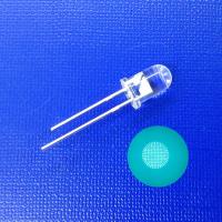 Lente redonda clara LED 5 mm Diodo de emissão verde mint para segurança no trânsito