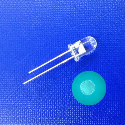 Lente redonda clara LED 5 mm Diodo de emissão verde mint para segurança no trânsito