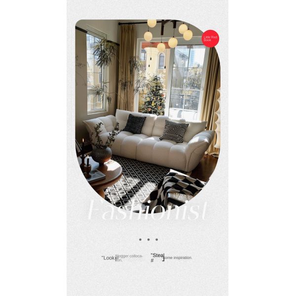 Modern Straight Row White Soft Fabric Sectional Sofa Living Room Furniture Sponge Sofa Nordic Leisure Modular Could Couch