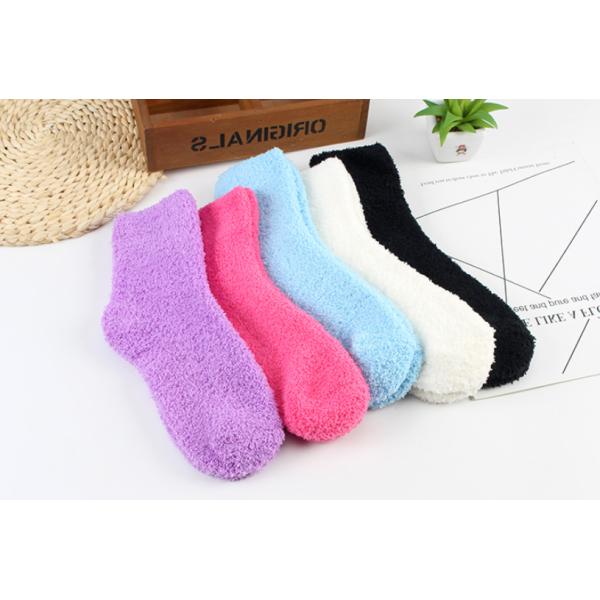 Indoor Warm Women's Novelty Socks / Womens Fluffy Socks Polyester Material